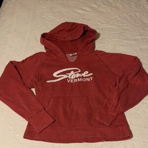 STOWE VT burgundy Hoodie Sweatshirt - Women's